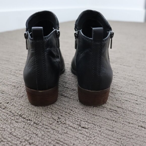 LUCKY BRAND Basel Bootie Black Leather Size 7.5 - Picture 5 of 9